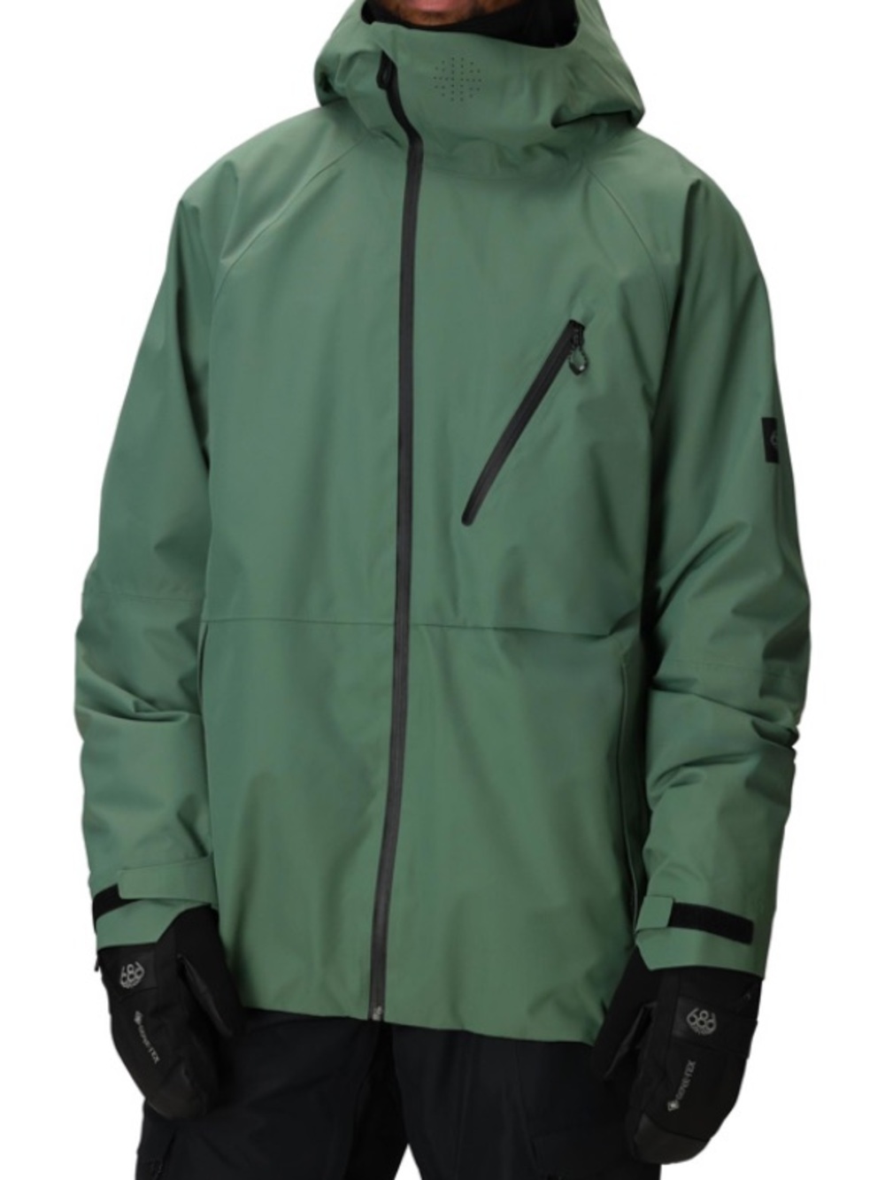 686 Olive Green Waterproof Snowboard Ski Jacket Men's L Winter Snow Shell Coat